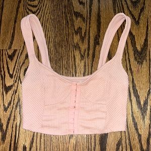 Urban Outfitters Cropped Pink Corset Top